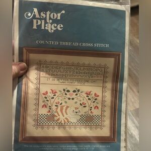 Vintage Astor Place Bless This House Cross Stitch Kit on Perforated Paper 1983